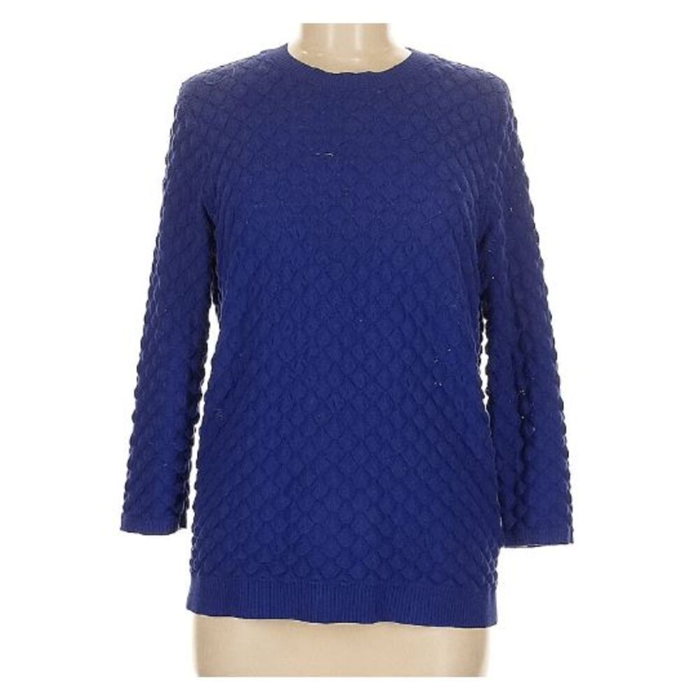 Ted Baker - 3/4 sleeve, scoop neckline, blue pullover sweater Size 8 (3)